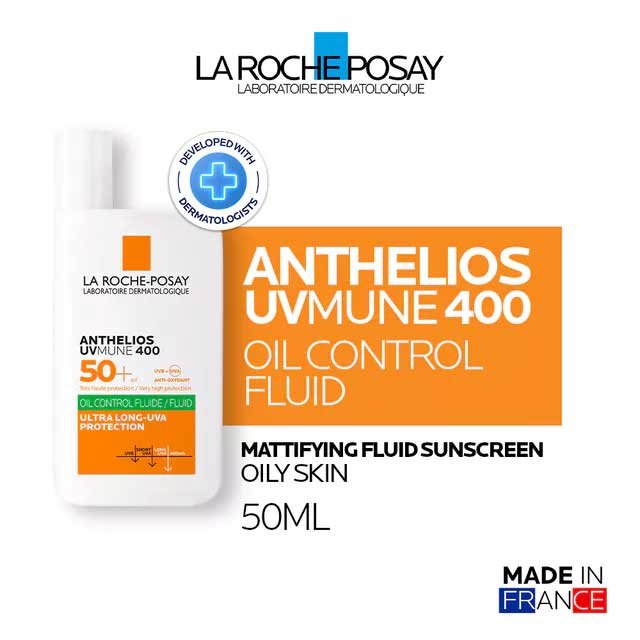 sunscreen untuk kulit berminyak dan pori-pori besar La Roche-Posay UVMune 400 Oil Control Fluid