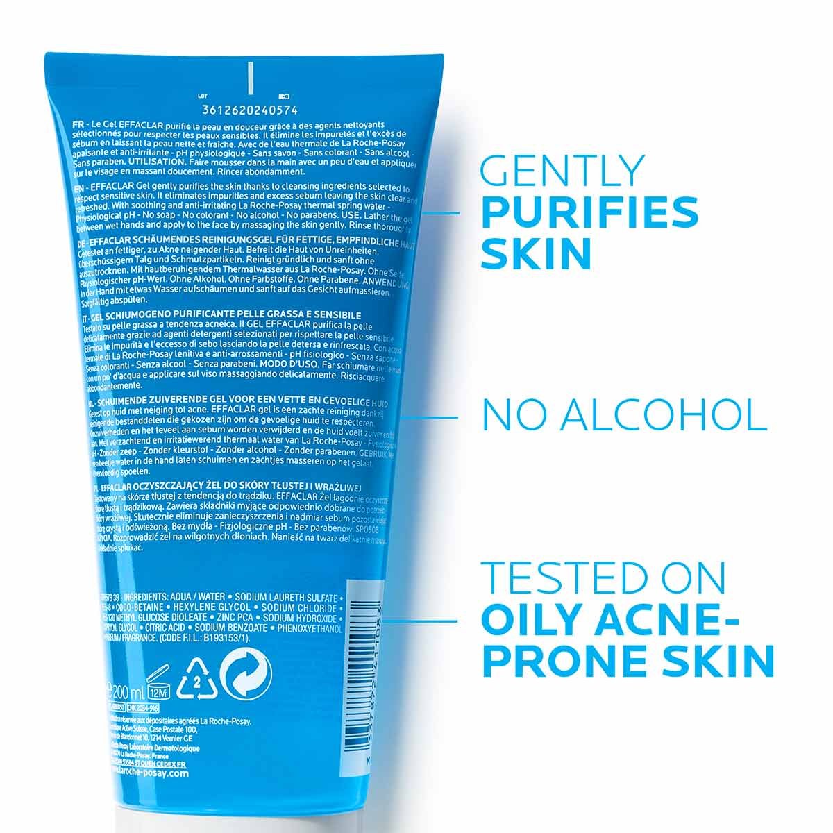 La Roche Posay ProductPage Acne Effaclar Cleansing Foaming Gel 200ml 3